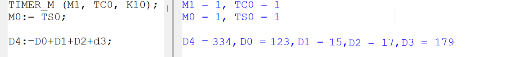 example of Structured text Program in Mitsubishi